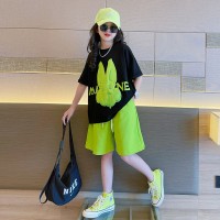 女童套装夏款2024新款儿童夏季网红洋气炸街童装大童女孩时髦夏装