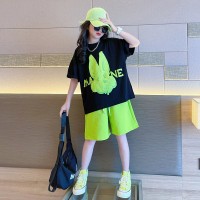 女童套装夏款2024新款儿童夏季网红洋气炸街童装大童女孩时髦夏装