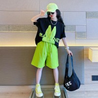 女童套装夏款2024新款儿童夏季网红洋气炸街童装大童女孩时髦夏装