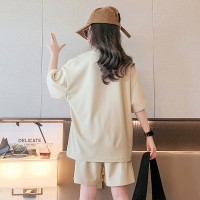 含棉鱼鳞女童短裤套装夏季2024新款儿童夏装女孩大童夏款两件套