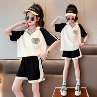 女童短裤套装夏款2024新款儿童韩版休闲短袖女大童运动夏装两件套