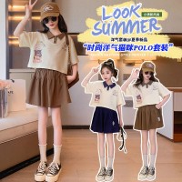 女童秋装套装2024新款洋气童装小女孩春秋儿童中大童运动时髦衣服