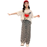 纯棉女童夏季套装2024新款洋气时髦短袖童装中大童儿童两件套夏款