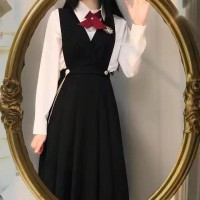 毕业班服初高中生背带裙百褶裙连衣裙jk制服套装学院风校服演出服