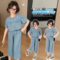 女童夏季牛仔套装两件套