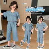 女童夏季牛仔套装两件套