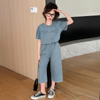女童夏季牛仔套装两件套