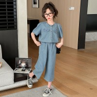 女童夏季牛仔套装两件套