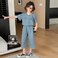 女童夏季牛仔套装两件套