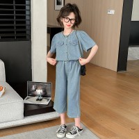 女童夏季牛仔套装两件套