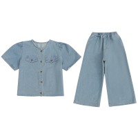 女童夏季牛仔套装两件套