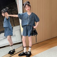 女童夏装套装牛仔两件套