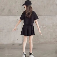 女童套装夏季2024新款时尚中大儿童短袖休闲运动T恤+短裤两件套装