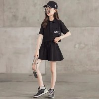 女童套装夏季2024新款时尚中大儿童短袖休闲运动T恤+短裤两件套装
