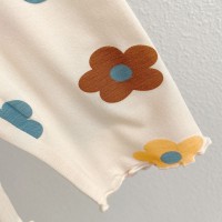 女童冰丝凉快夏季新款中小童休闲花朵套装睡衣家居服两件套潮
