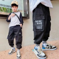 男童裤子儿童春秋款2024新款休闲裤工装裤男孩春装春季童装