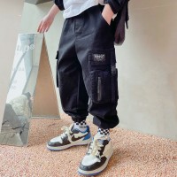 男童裤子儿童春秋款2024新款休闲裤工装裤男孩春装春季童装