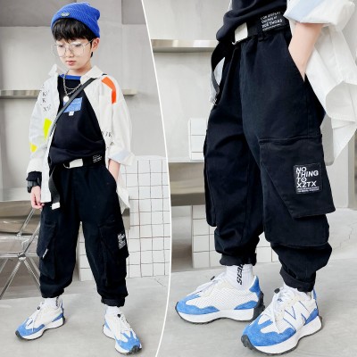 <!--2024春季新款男童工装裤儿童中大童休闲裤宽松春秋装长裤子潮-->