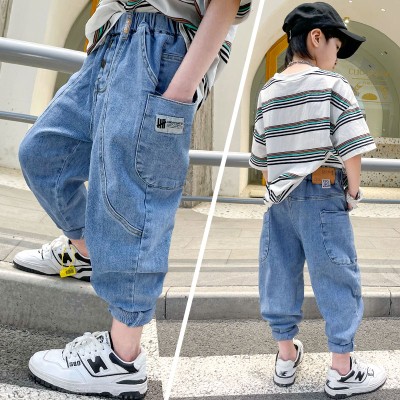 <!--2024年春季新款男童牛仔裤中大童裤子儿童长裤春款童装韩版潮-->