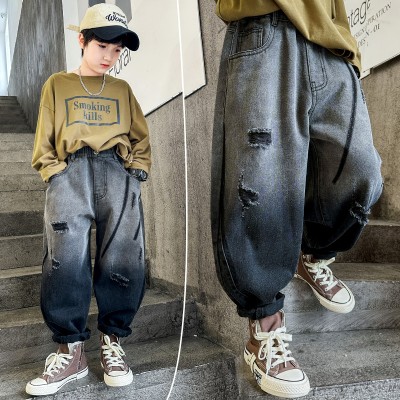 <!--2024春款童装男童牛仔裤子中大童儿童春装薄款宽松长裤春秋款-->