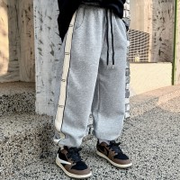 男童运动裤子2024童装春季新款中大童儿童灰色针织卫裤春秋款
