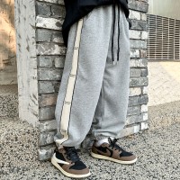 男童运动裤子2024童装春季新款中大童儿童灰色针织卫裤春秋款