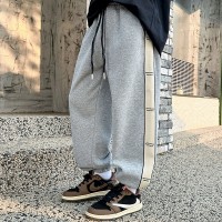 男童运动裤子2024童装春季新款中大童儿童灰色针织卫裤春秋款