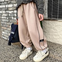 男童运动裤子2024童装春季新款中大童儿童针织卫裤春秋款酷帅