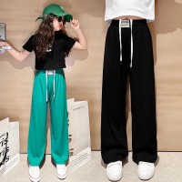 女童裤子夏装宽松冰丝阔腿休闲裤儿童中大童洋气薄款洋气新款长裤