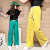 女童裤子夏装宽松冰丝阔腿休闲裤儿童中大童洋气薄款洋气新款长裤
