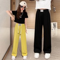 女童裤子夏装宽松冰丝阔腿休闲裤儿童中大童洋气薄款洋气新款长裤