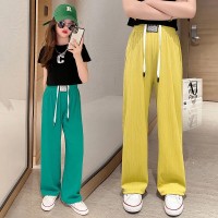 女童裤子夏装宽松冰丝阔腿休闲裤儿童中大童洋气薄款洋气新款长裤