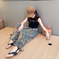 女童裤子夏装薄款2024夏季新款洋气女大童夏天阔腿裤儿童防蚊裤女