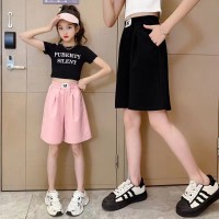 女童裤子2024夏季新款中大童西裤韩版宽松五分裤女孩百搭运动短裤