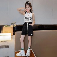女童裤子2024夏季新款中大童童装韩版宽松透气五分裤女孩百搭短裤