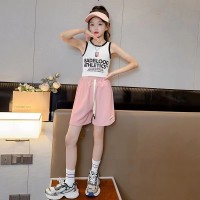 女童裤子2024夏季新款中大童童装韩版宽松透气五分裤女孩百搭短裤