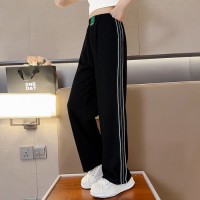 女童阔腿裤子2024新夏季大童宽松直筒长裤儿童装夏天冰丝薄休闲裤