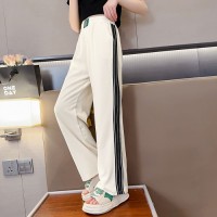 女童阔腿裤子2024新夏季大童宽松直筒长裤儿童装夏天冰丝薄休闲裤