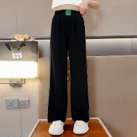 女童阔腿裤子2024新夏季大童宽松直筒长裤儿童装夏天冰丝薄休闲裤