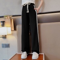 女童裤子夏季薄款直筒休闲长裤儿童中大童装宽松阔腿裤2024新款潮
