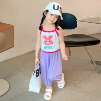 夏季女童铜氨丝凉凉裤夏装2024新款儿童韩版洋气休闲百搭休闲裤子