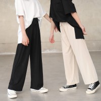 女童阔腿裤2024新款夏季中大童垂感冰丝直筒裤童装宽松防蚊拖地裤