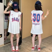 女童连衣裙夏季童装2024新款小女孩公主裙子运动风夏季洋气背心裙
