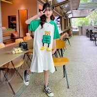女童连衣裙夏季2024新款中大童洋气夏装公主裙儿童学院风POLO裙子