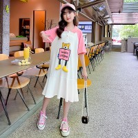 女童连衣裙夏季2024新款中大童洋气夏装公主裙儿童学院风POLO裙子
