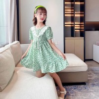 女童连衣裙2024新款儿童公主裙夏季洋气女孩碎花裙夏装裙子潮花边