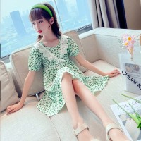 女童连衣裙2024新款儿童公主裙夏季洋气女孩碎花裙夏装裙子潮花边