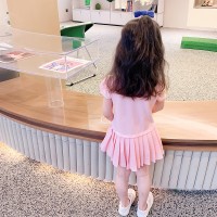 女童新款儿童韩版洋气百褶裙公主裙宝宝夏装连衣裙