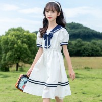 女童裙子夏装新款洋气中大儿童公主裙夏季时髦小女孩泡泡袖连衣裙