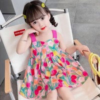 女童连衣裙夏季2024新款洋气女孩宝宝夏款儿童装夏天夏装吊带裙子